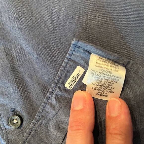 14th and Union Long Sleeved Medium Oxford in Light Blue - Picture 5 of 5